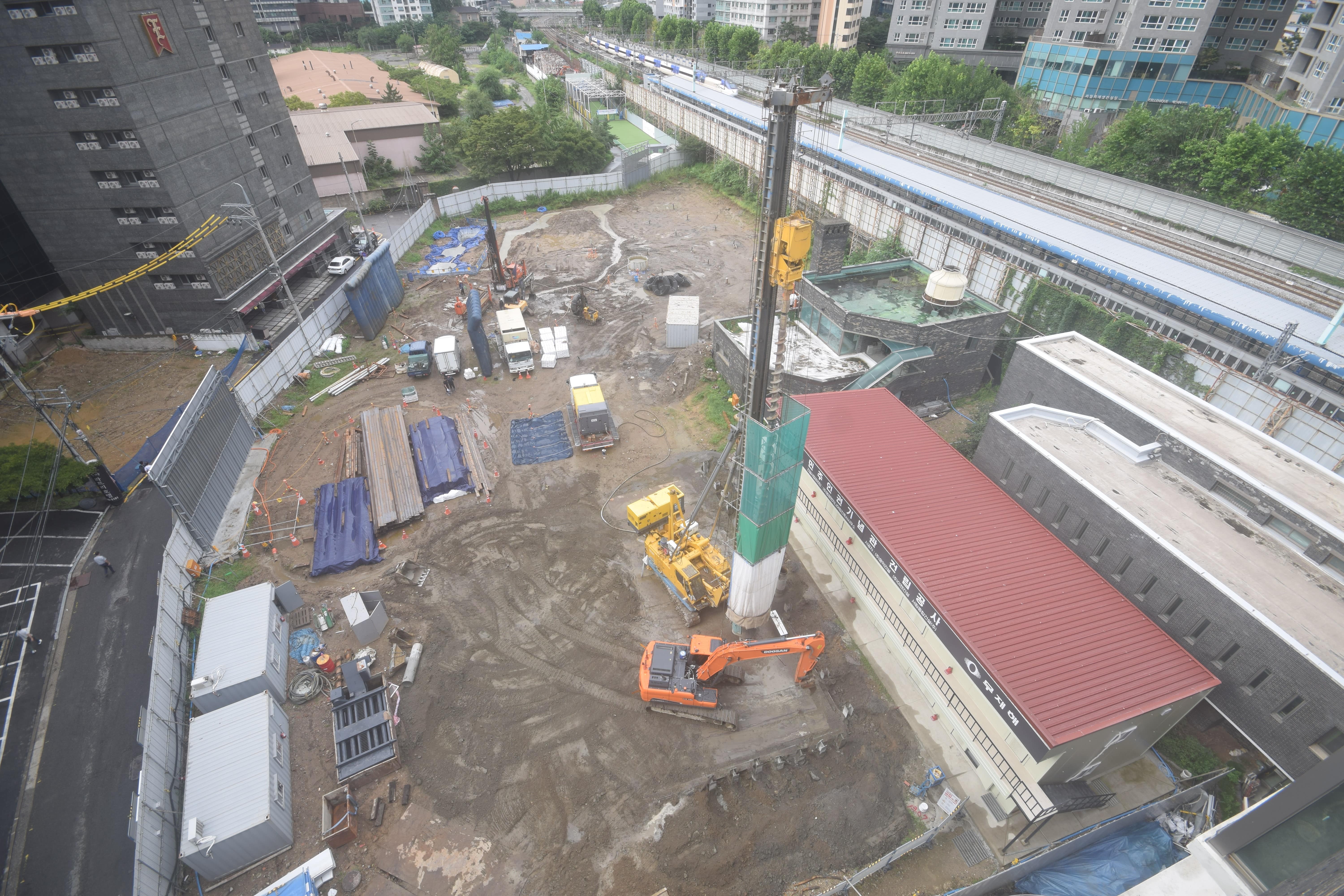 8월 23일 현재 민주인권기념관 신관 증축 공사 전경